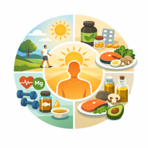 Mehr über den Artikel erfahren Wie du deinen Vitamin‑D‑Speicher natürlich aufbaust